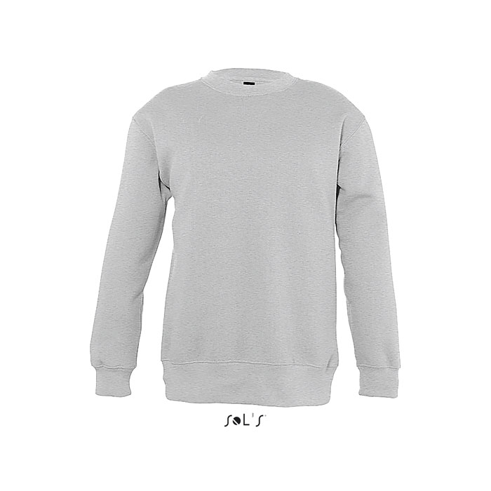 Pull over publicitaire enfant molletoné 280g - SUPREME Gris chiné